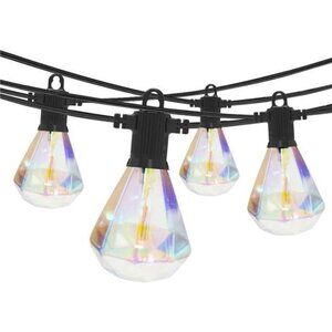 Outdoor LED String Lights 48FT Patio Lights String with 25 LED Shatterproof Bulb